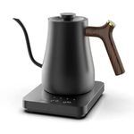 Electric Gooseneck Kettle 0.8L, 304 Stainless Steel Smart Professional Coffee and Tea Pot, Automatic Temperature Control and Constant Temperature, 1000W Quick Heating (Black)