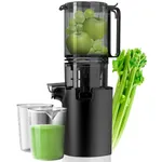 Masticating Juicer, 350W Slow Cold Press Juicer with 5.3-inch Larger Feed Chute, Pure Juicer Machines for Vegetables & Fruits, Easy to Clean with Brush