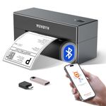 MUNBYN Shipping Label Printer Bluetooth Connection, Thermal Label Printer 4x6, Postage Label Printer for Business, Compatible with Etsy, Shopify, eBay, Amazon, Royal Mail, DHL, DPD, Evri, 129B, Grey