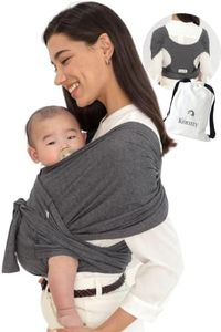 Konny Baby Carrier | Ultra-Lightweight, Hassle-Free Baby Wrap Sling | Newborns, Infants to 44 lbs Toddlers | Soft and Breathable Fabric | Sensible Sleep Solution (Charcoal, L)