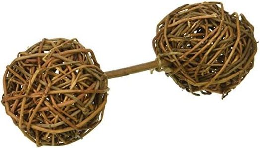Ware Manufacturing (3 Pack) Natural Woven Willow Small Pet Barbell Chew Toys, Large
