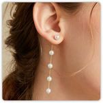 Trinckle Pearl Earrings for Women, 