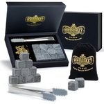 Whisiskey - Whisky Accessories Set - Gifts for Men - 12 Whiskey Stones & Pliers - Ice Cubes Reusable - Whisky Gift Set