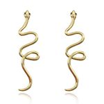 Snake Earrings for Women, Gold Long Dangle Serpent Earrings Taylor Reputation Snake Earrings Punk Gothic Drop Earrings for Teen Girls, Vintage Snake Jewelry Inspired Fans Gift