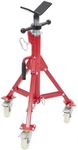 GarveeTech Pipe Stand, Pipe Jack Stand with Casters 28-52 Inch Adjustable Height V Head Folding Pipe Stands 1100 lb Capacity 1/8 to 12 Inch Pipe Supporting, Heavy Duty Steel Jack Stands for Welding