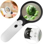 Magnifying Glass with Light, 3X 45x Magnifier Lens, Handheld Lighted Magnifying Glass with 3 LED, Magnifying Glass for Reading Inspection Coins Jewelry Exploring