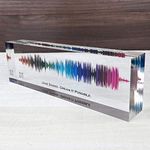 Artblox Soundwave Art With Scannable Qr Code Any Video Voice Recording Baby Heartbeat Or Song To Acrylic Glass Spotify Plaque Cool Mothers Day Customized Gifts For Wife Girlfriend Sound Card