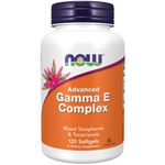 Now Foods, Advanced Gamma-E-Complex, 120 Softgels, Lab-Tested, Vitamin E, Gluten Free, Non GMO