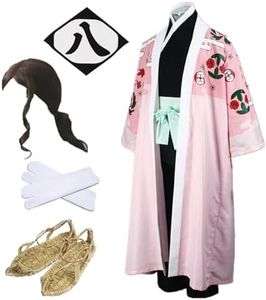 HEILAODA Anime Men Cosplay Costumes Pink Printed Robe Party Halloween Suit