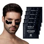 Wolf Project Under Eye Mask for Dark Circles and Puffiness with Caffeine, Vitamin C, Peptides to Instantly Reduce Dark Circles, Puffy Eyes, Undereye Bags, and Wrinkles… (5 Pair (Pack of 1))