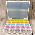 Zenith 25 Piece Plastic Sewing Machine Bobbins Set with Case - Compatible with Usha, Brother, Singer, Janome & More | Multicolor Design | Effortless Bobbin Replacement (Universal Compatibility)