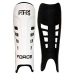 Field Hockey Shin Guards Force & Symphony Colors White Blue Teal Blue Available Sizes Small Medium Large with or Without Shin Guard Straps (Medium, Force White)