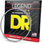 DR Strings Legend- Polished Flatwound Stainless Steel Bass Strings: Medium 45-105