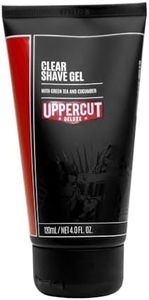 Uppercut Deluxe Clear Shave Gel, Mens Shaving Gel to Cool and Soothe Skin for a Precise Shave, Lightweight and Hydrating Formula, Ideal for Normal and Oily Skin 240ml