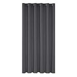 Deconovo Room Divider 78x114 Inch Window Treatment Blackout Curtain Thermal Insulated Decorative Soft Energy Saving Room Darkening Eyelet Curtain for Door 78x114 Inch Dark Grey Set of 1