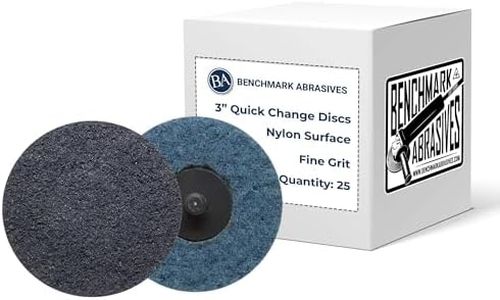 Benchmark Abrasives 3 Inch Sanding Discs Quick Change Nylon Surface Conditioning Discs, Drill & Die Grinder Sanding Disc Rust Remover for Metal Paint Stripper & Removal, Polishing - (25 Pack)(Fine)