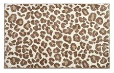 Allure Leopard Bath Mat Non-Slip, Luxurious Pile, Supersoft, Quick Dry, Machine Washable 50 x 80cm (Natural)