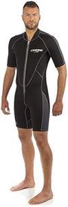 Cressi Men's Lido Premium Neoprene Wetsuit Shorty Men s, Grey/Black, M 3 UK