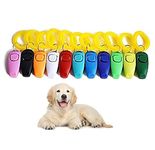 Dog Training Clicker, BESUNTEK 2 in 1 Pet Training Whistle and Clicker Pet Training Tools with Wrist Bands Strap for Dog Puppy Cat (Pack of 10)