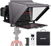 NEEWER X12 14 inch Aluminum Teleprompter with RT-110 Remote Control (Connected via Bluetooth on NEEWER Teleprompter App) & Case, Compatible with iPad, iOS/Android Tablets, Smartphones, DSLRs (Gray)