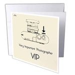 3dRose gc_15158_1 6 x 6-Inch "VIP Very Important Photographer" Greeting Card (Pack of 6)