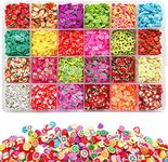 17800Pcs Fruit Slices Nail Art Slices Polymer Clay Slice Nail 3D Slice Colorful Art Supplies for DIY Crafts （24 Styles）