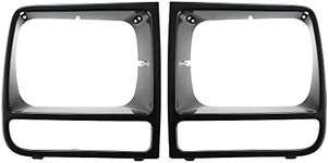 I-Match Auto Parts Left Driver Side and Right Passenger Side Headlight Door Bezel Replacement for 1997-2001 Jeep Cherokee Midsize 55055137 55055136 CH2512157 CH2513157