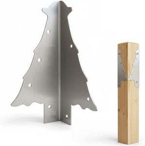 Yankall Mail Post Extension Bracket, Deck Extension Kit Wooden Mailbox Repair Board, 4 * 4 Fence, Porch Post Extension Bracket, Broken Repair Stainless Steel Plate 2pcs