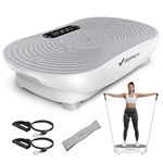 MERACH Vibration Plate Exercise Machine, Vibrating Platform with LED Touch Screen Bluetooth Pull Cord, Full Body Home Exercise Equipment for Women Men