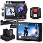 Action Camera 4K 30FPS Touch Screen, 20MP Waterproof Underwater Camera with 5X Zoom, 170° Wide Angle & EIS, WiFi Remote – Perfect for Snorkeling, Diving & Adventure Sports (Black)