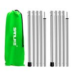 SAN LIKE Tent Poles Telescoping Adjustable tarp Poles for Camping Canopy Awning Shelter Backpacking Hiking -(Adjustable Length - Steel)