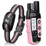 Bousnic Dog Shock Collar - 3300Ft Dog Training Collar with Remote for 5-120lbs Small Medium Large Dogs Rechargeable Waterproof e Collar with Beep (1-8), Vibration(1-16), Safe Shock(1-99) Modes (Pink)