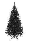 Perfect Holiday 7' Black Canadian Pine Christmas Tree | 855 Tips, Dia 51" | Includes Metal Stand