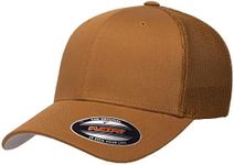 Flexfit Unisex Adults Trucker Mesh Fitted Cap, Caramel