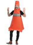 Seasons Construction Cone Costume for Man, Funny Traffic Cone Halloween Costume for Adult