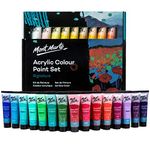 Mont Marte Acrylic Paint Set, 36 x 36ml Tubes, Semi-Matte Finish, 36, Suitable for Canvas, Wood, MDF, Leather, Air-Dried Clay, Plaster, Cardboard, Paper and Crafts