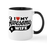 CafePress I Love My Awesome Wife Mug 11 oz (325 ml) Ceramic Coffee Mug