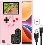 Game Phone Case for Galaxy S24 Ultra Funny and Cute, Woman Retro Gameboy Case for Samsung Galaxy S24 Ultra Color Screen and Built-in Games, Girls Playable Gaming Case for Samsung S24 Ultra (Pink)