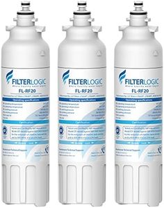 Filterlogic ADQ73613401 Refrigerator Water Filter, Replacement for LG® LT800P®, LT800PC, ADQ736134, ADQ73613402, LSXS26326S, LSXS26366S, LMXS30776S, LSXS26366D, LMXC23746S, 46-9490, 469490, Pack of 3