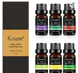 Essential Oils Set, by Kosam 6pcs Aromatherapy Oils, 100% Pure Diffuser Oils Therapeutic Grade Lavender, Sweet Orange, Tea Tree, Eucalyptus, Lemongrass