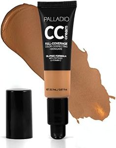 Palladio Full-Coverage Color Correction CC Cream, Oil-Free with Peptides & Vitamin C, Best for Correcting Redness and Uneven Skin Tone, Buildable Foundation Coverage (Rich 51W)