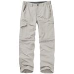 Mens Hiking Pants Convertible Zip Off Lightweight Quick Dry Fishing Safari Camping Travel boy Scout Pants, Apricot, 40