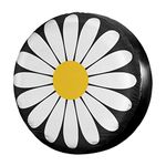 Daisy Flower Spare Tire Cover Waterproof Dust-Proof UV Sun Wheel Tire Cover Fit for Jeep,Trailer, RV, SUV and Many Vehicle 15 Inch