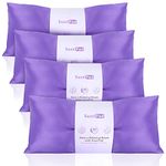 SuzziPad Lavender Eye Pillows for Relaxation with Aromatherapy, Weighted Eye Mask for Sleeping, Meditation, Hot & Cold Eye Compress for Dry Eyes, Relaxation Options for Women, Yoga Eye Pillow, 4 Pack