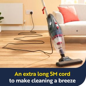 Beldray 2-in-1 Upright & Handheld Vacuum Cleaner – Bagless, 600W, HEPA, 1L