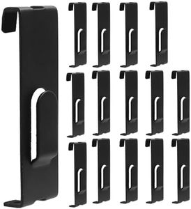 Biaungdo 15 Pcs Black Notch Display Hooks, Gridwall Hooks Hangers, Metal Wire Grid Wall Picture Hook, Utility Gridwall Picture Hanging Hooks Accessories for Grid Panel Displays Office Home