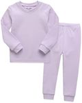 VAENAIT BABY Infant Toddler Kids Cotton Sleepwear Pajama Pjs 2pcs Set Basic Lilac JM