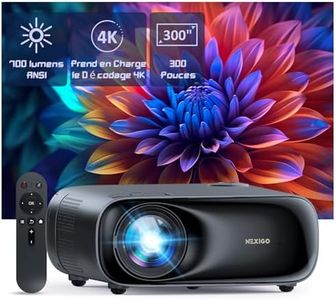 NexiGo PJ40 (Gen 3) Projecteur avec WiFi et Bluetooth, Calibration D65, 1080P Natif, Compatible 4K, Projecteur pour Films en Plein Air, Haut-parleurs de 20W, Compatible avec TV Stick, iOS, Android