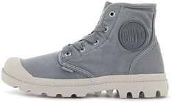 Palladium Women's Pampa Hi Canvas Boot, Grey, 8 US