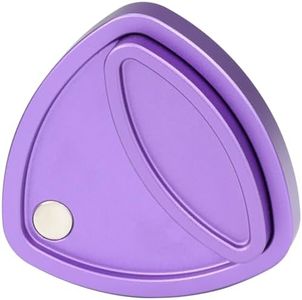 FREELOVE Metal Magnetic Fidget Toys Slider for Adults, Pivot Sliding Magnet Clicker, Compact Triangle Haptic Coin, Quiet Operate for Stress Relief Anxiety (Aluminum Purle)